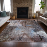 Addison Chantille ACN2032 Abstract Machine Made Transitional Taupe Rug