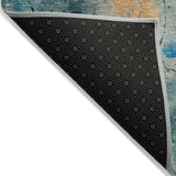 Addison Chantille ACN2032 Abstract Machine Made Transitional Teal Rug