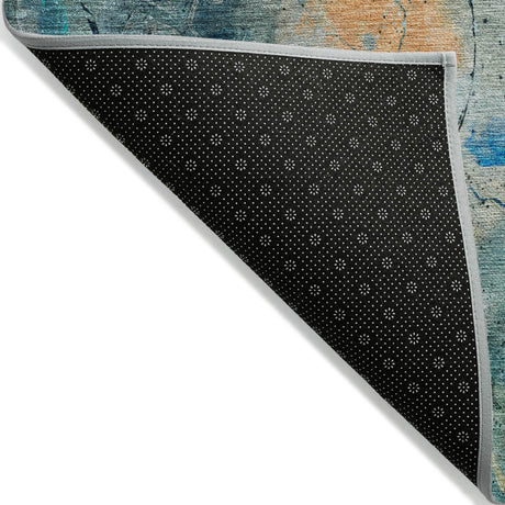 Addison Chantille ACN2032 Abstract Machine Made Transitional Teal Rug