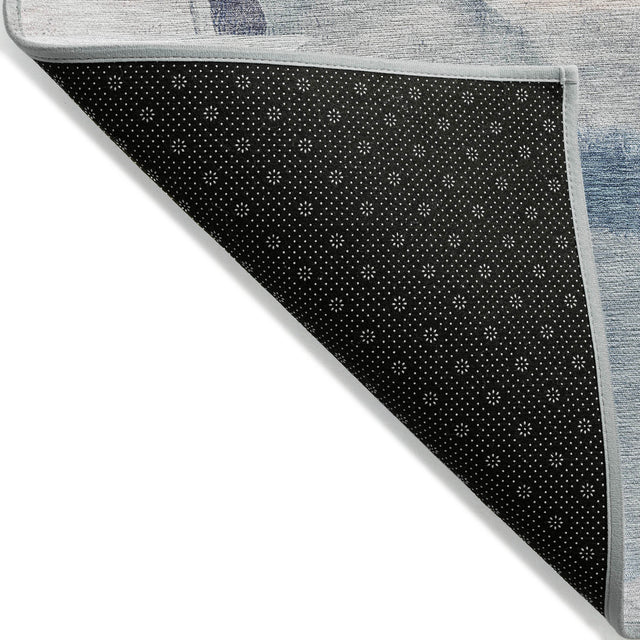 Addison Chantille ACN2033 Abstract Machine Made Transitional Blue Rug