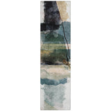 Addison Chantille ACN2033 Abstract Machine Made Transitional Green Rug