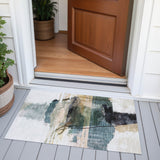 Addison Chantille ACN2033 Abstract Machine Made Transitional Green Rug