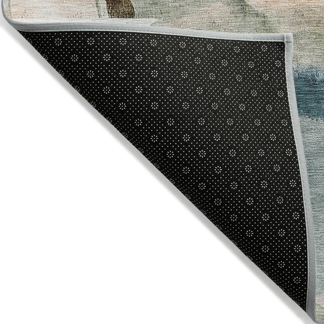 Addison Chantille ACN2033 Abstract Machine Made Transitional Green Rug