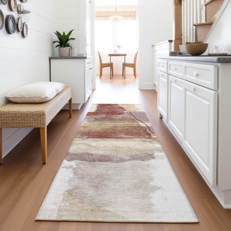 Addison Chantille ACN2033 Abstract Machine Made Transitional Terracotta Rug