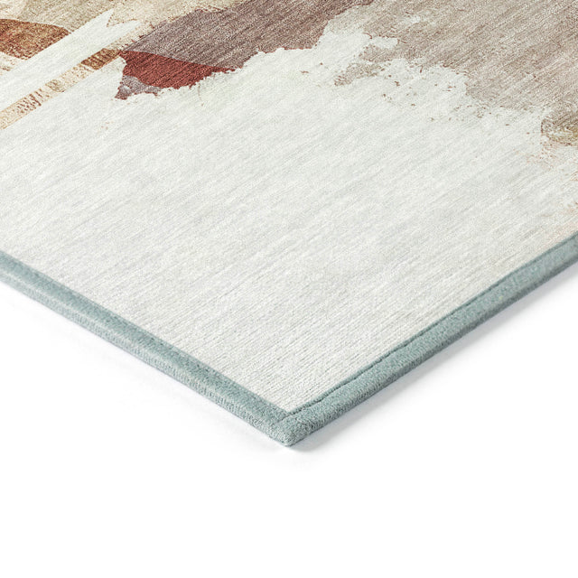 Addison Chantille ACN2033 Abstract Machine Made Transitional Terracotta Rug