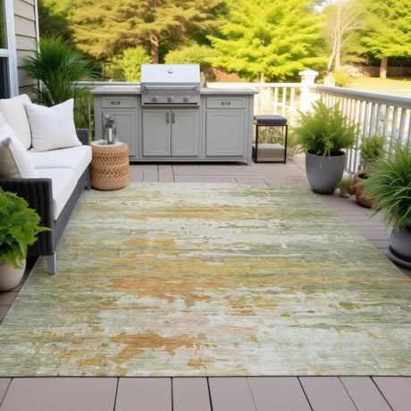 Addison Chantille ACN2034 Abstract Machine Made Transitional Aloe Rug
