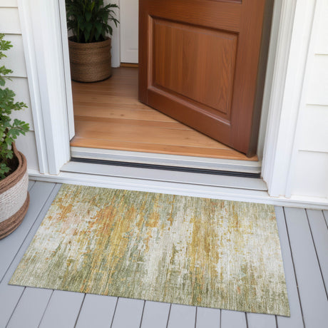 Addison Chantille ACN2034 Abstract Machine Made Transitional Aloe Rug