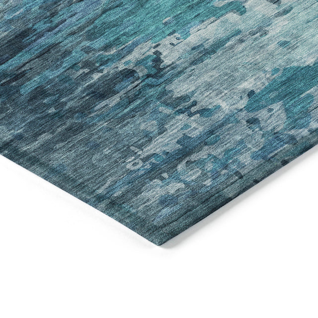 Addison Chantille ACN2034 Abstract Machine Made Transitional Blue Rug