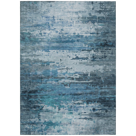 Addison Chantille ACN2034 Abstract Machine Made Transitional Blue Rug