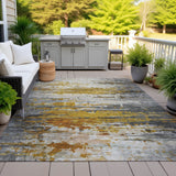 Addison Chantille ACN2034 Abstract Machine Made Transitional Copper Rug