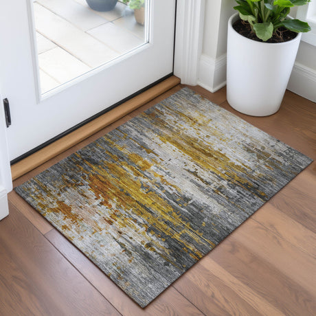Addison Chantille ACN2034 Abstract Machine Made Transitional Copper Rug