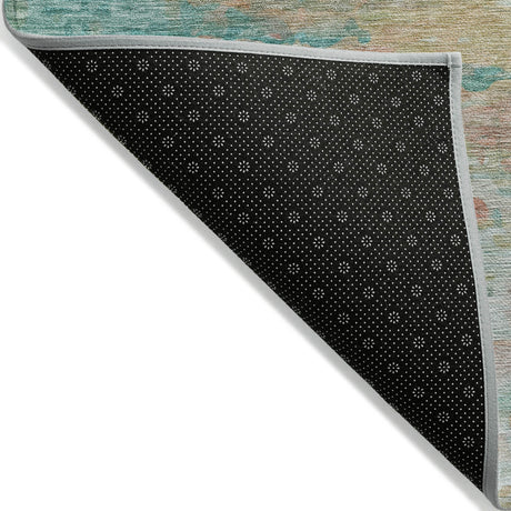 Addison Chantille ACN2034 Abstract Machine Made Transitional Teal Rug
