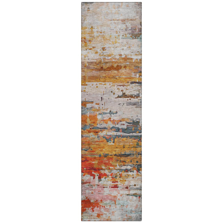Addison Chantille ACN2034 Abstract Machine Made Transitional Terracotta Rug