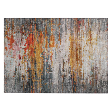 Addison Chantille ACN2034 Abstract Machine Made Transitional Terracotta Rug