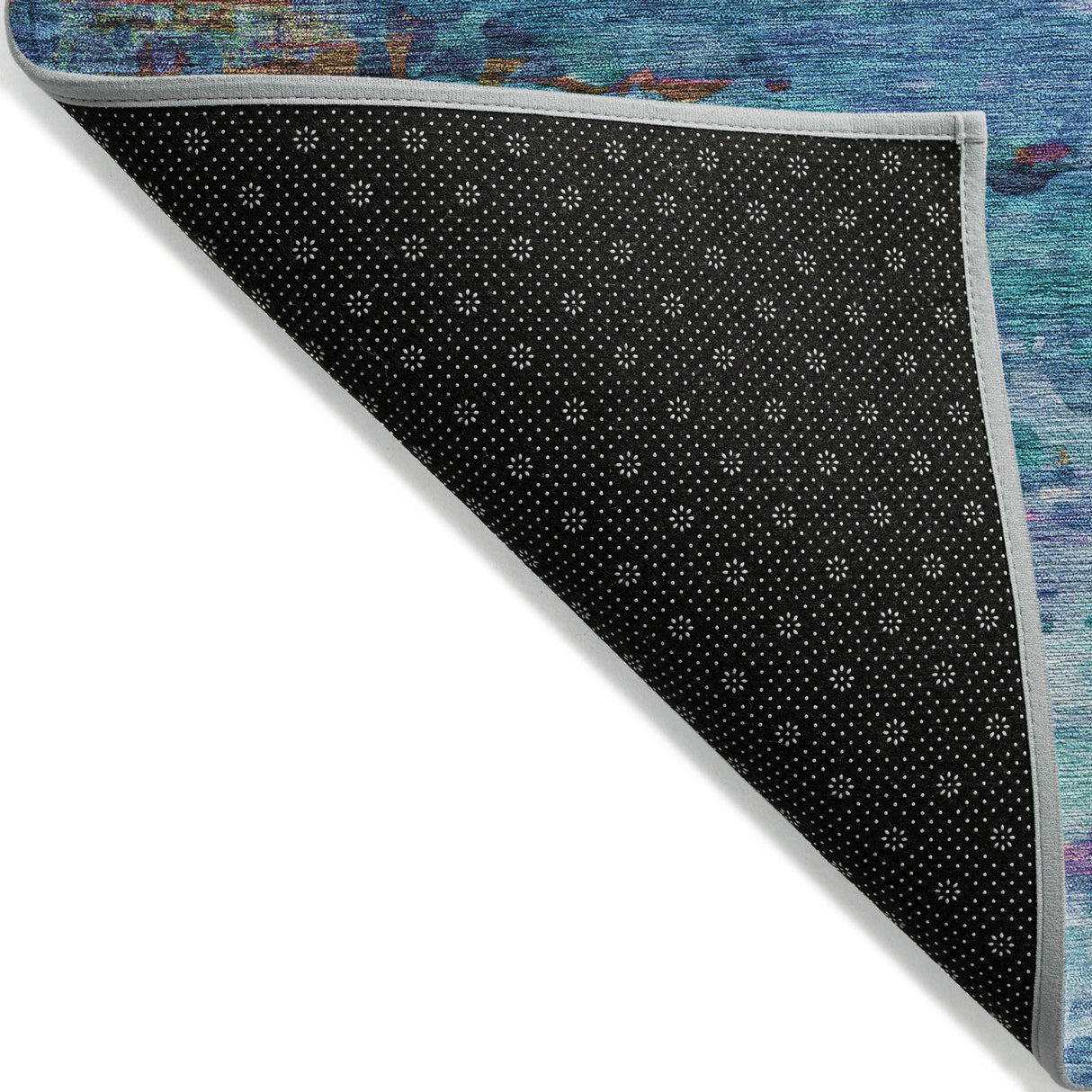 Addison Chantille ACN2035 Abstract Machine Made Transitional Blue Rug