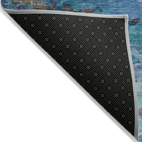 Addison Chantille ACN2035 Abstract Machine Made Transitional Blue Rug