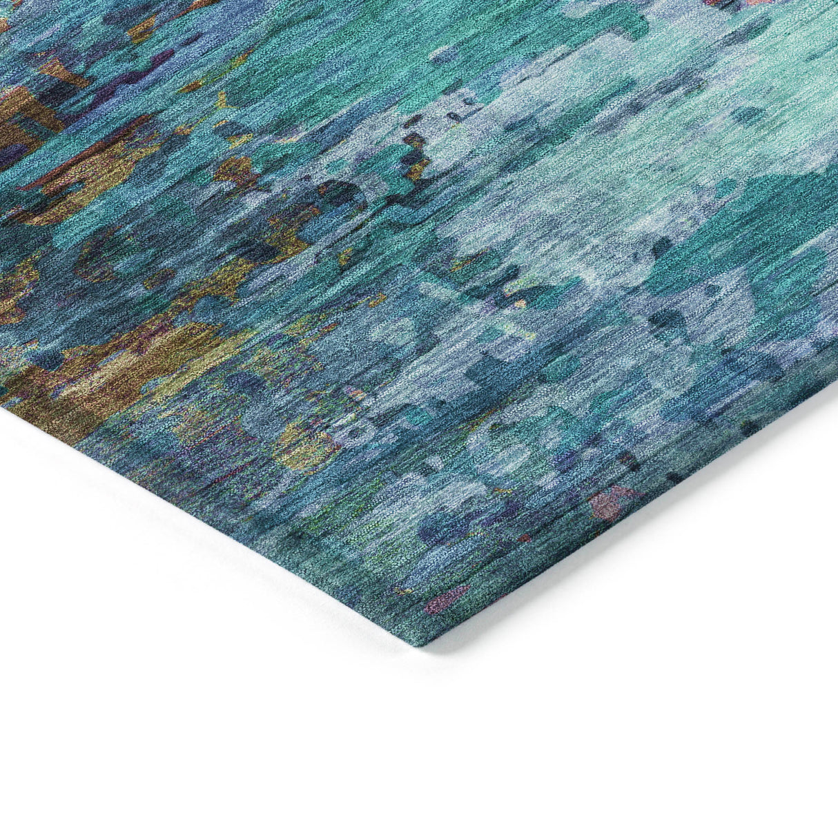 Addison Chantille ACN2035 Abstract Machine Made Transitional Blue Rug