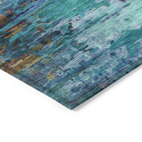 Addison Chantille ACN2035 Abstract Machine Made Transitional Blue Rug