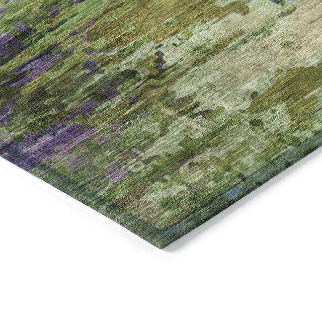 Addison Chantille ACN2035 Abstract Machine Made Transitional Green Rug