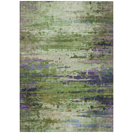 Addison Chantille ACN2035 Abstract Machine Made Transitional Green Rug