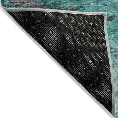 Addison Chantille ACN2035 Abstract Machine Made Transitional Teal Rug