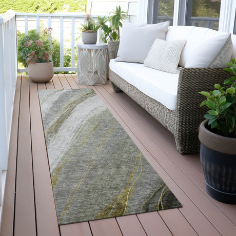 Addison Chantille ACN2036 Swirls Machine Made Transitional Aloe Rug