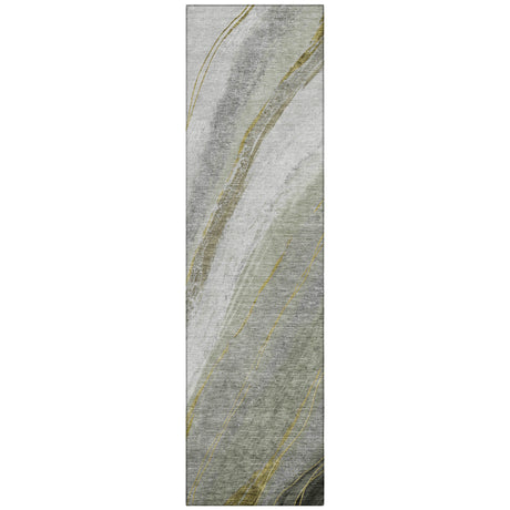 Addison Chantille ACN2036 Swirls Machine Made Transitional Aloe Rug