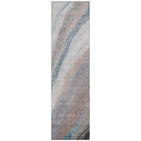 Addison Chantille ACN2036 Swirls Machine Made Transitional Brown Rug