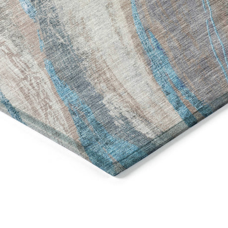 Addison Chantille ACN2036 Swirls Machine Made Transitional Brown Rug