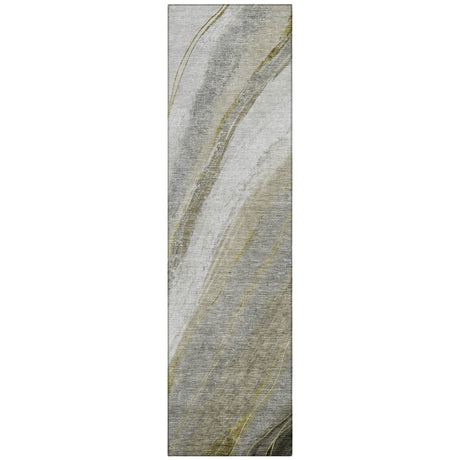 Addison Chantille ACN2036 Swirls Machine Made Transitional Pewter Rug
