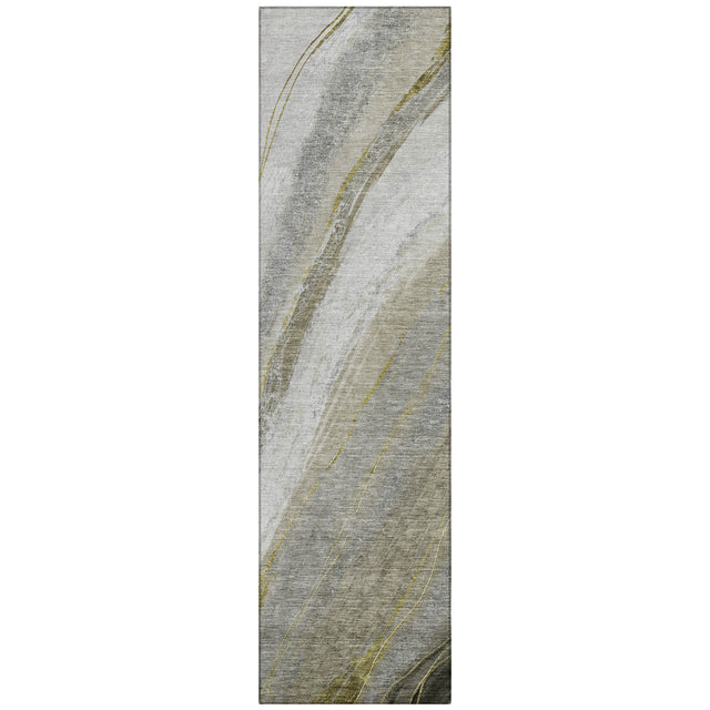 Addison Chantille ACN2036 Swirls Machine Made Transitional Pewter Rug
