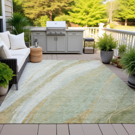 Addison Chantille ACN2036 Swirls Machine Made Transitional Sage Rug
