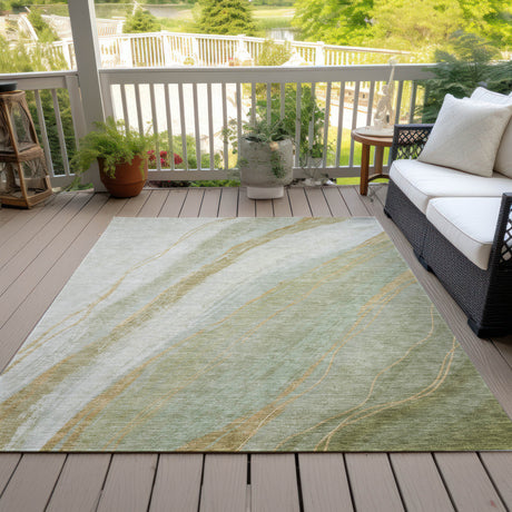 Addison Chantille ACN2036 Swirls Machine Made Transitional Sage Rug