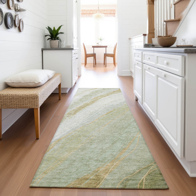 Addison Chantille ACN2036 Swirls Machine Made Transitional Sage Rug