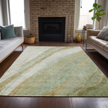 Addison Chantille ACN2036 Swirls Machine Made Transitional Sage Rug