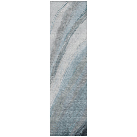 Addison Chantille ACN2036 Swirls Machine Made Transitional Teal Rug