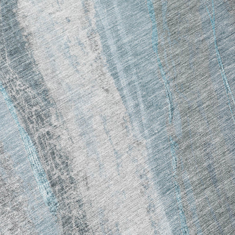 Addison Chantille ACN2036 Swirls Machine Made Transitional Teal Rug