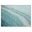 Addison Chantille ACN2036 Swirls Machine Made Transitional Turquoise Rug