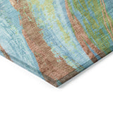 Addison Chantille ACN2037 Swirls Machine Made Transitional Blue Rug
