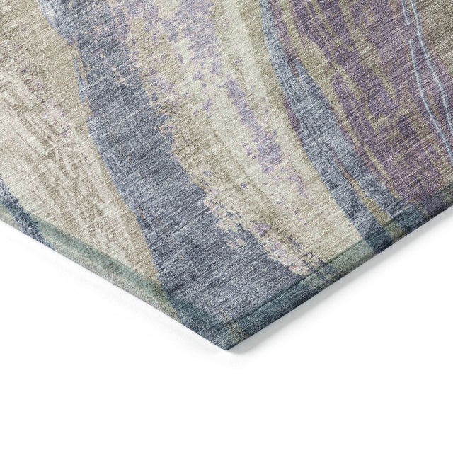 Addison Chantille ACN2037 Swirls Machine Made Transitional Mocha Rug