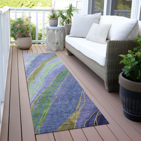 Addison Chantille ACN2037 Swirls Machine Made Transitional Purple Rug