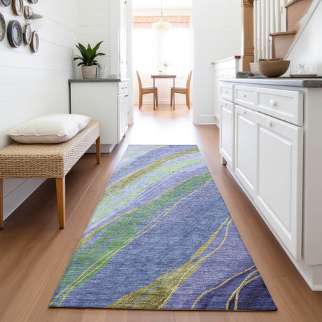 Addison Chantille ACN2037 Swirls Machine Made Transitional Purple Rug