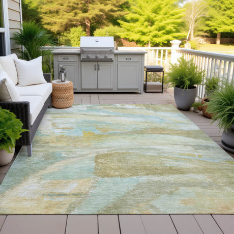 Addison Chantille ACN2039 Abstract Machine Made Transitional Beige Rug