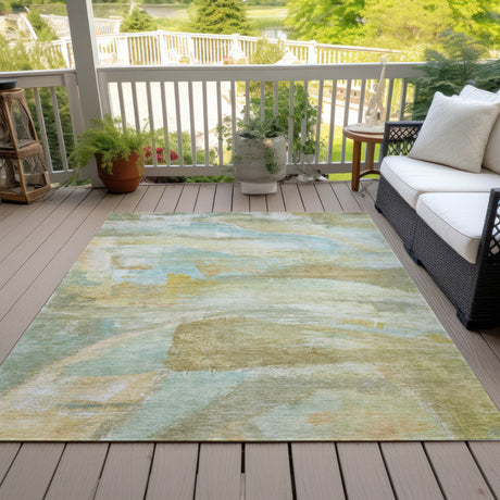 Addison Chantille ACN2039 Abstract Machine Made Transitional Beige Rug