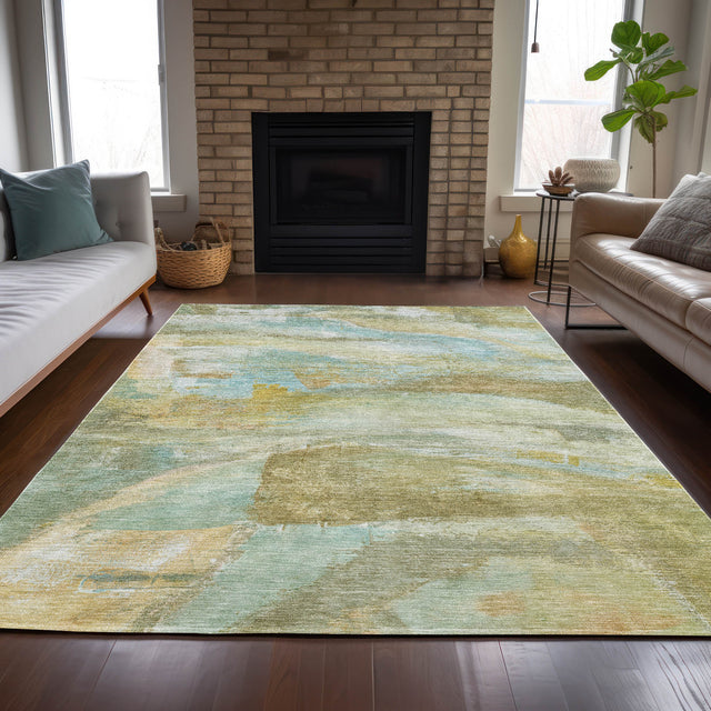 Addison Chantille ACN2039 Abstract Machine Made Transitional Beige Rug