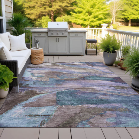 Addison Chantille ACN2040 Abstract Machine Made Transitional Mocha Rug
