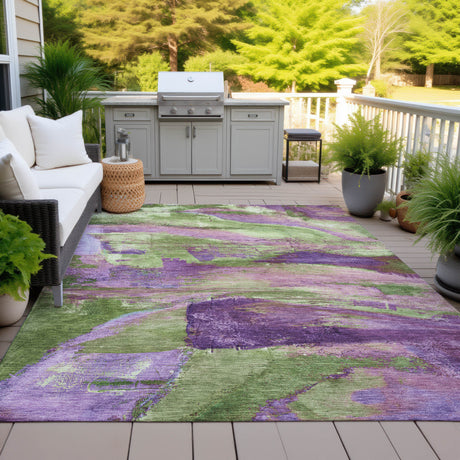 Addison Chantille ACN2040 Abstract Machine Made Transitional Purple Rug