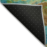 Addison Chantille ACN2040 Abstract Machine Made Transitional Teal Rug