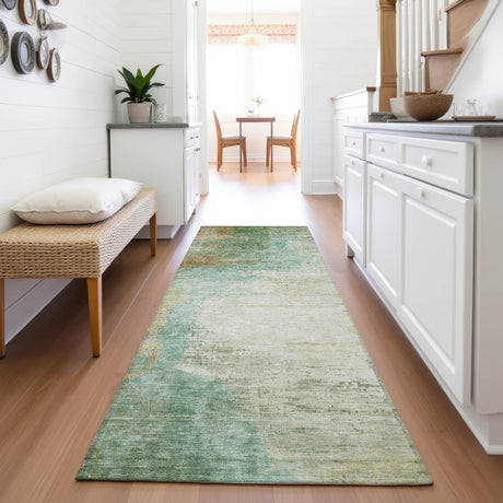 Addison Chantille ACN2041 Abstract Machine Made Transitional Aloe Rug