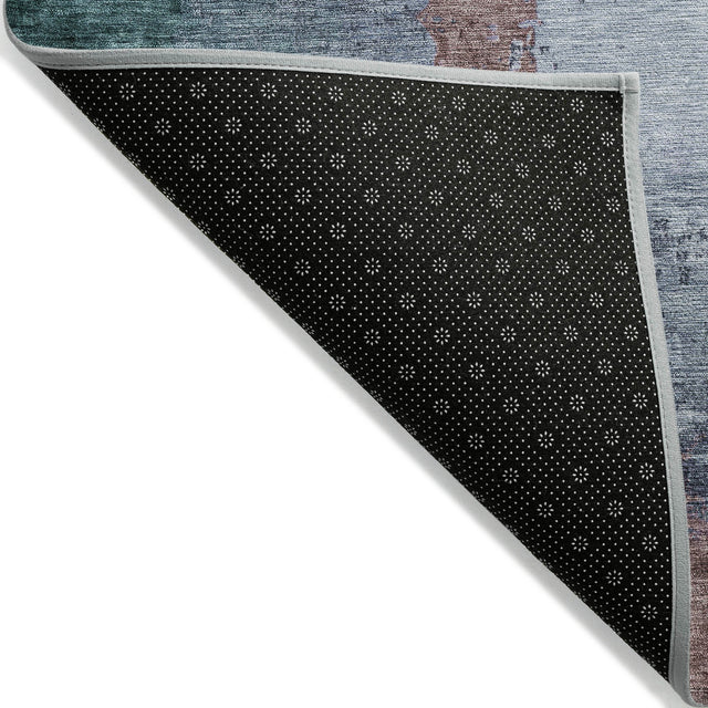 Addison Chantille ACN2041 Abstract Machine Made Transitional Blue Rug